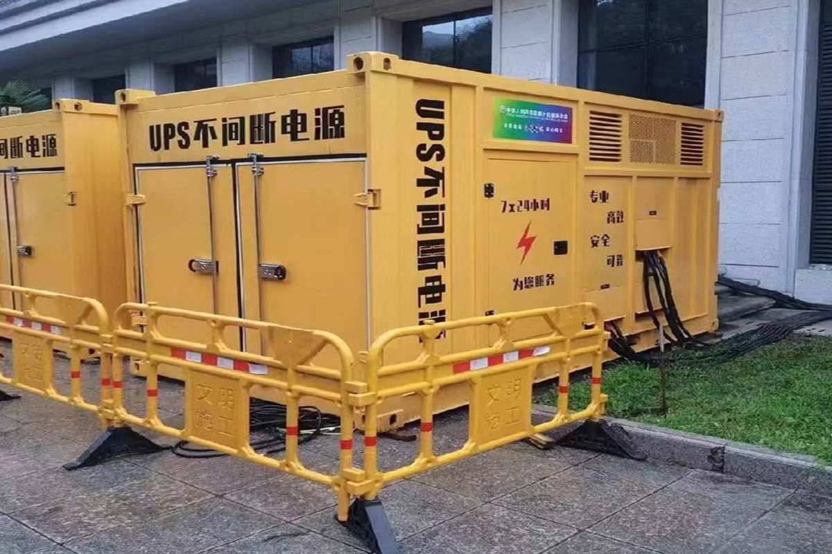同安发电机租赁施工现场
