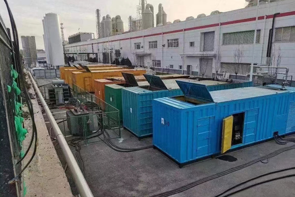 同安发电机租赁施工现场
